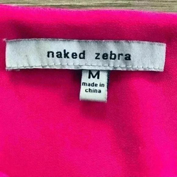 NAKED  ZEBRA FUCHSIA TOP - Picture 3 of 9